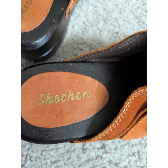 Skechers Women's Wooden Clog Golden Maple Suede Leather Slip On US 7 Brazil-lp - Picture 4 of 12
